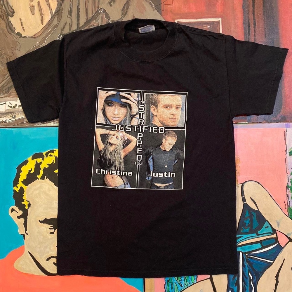Vintage Stripped Justified Tour Concert Shirt